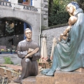 Heilige Lucas schildert de Maagd Maria